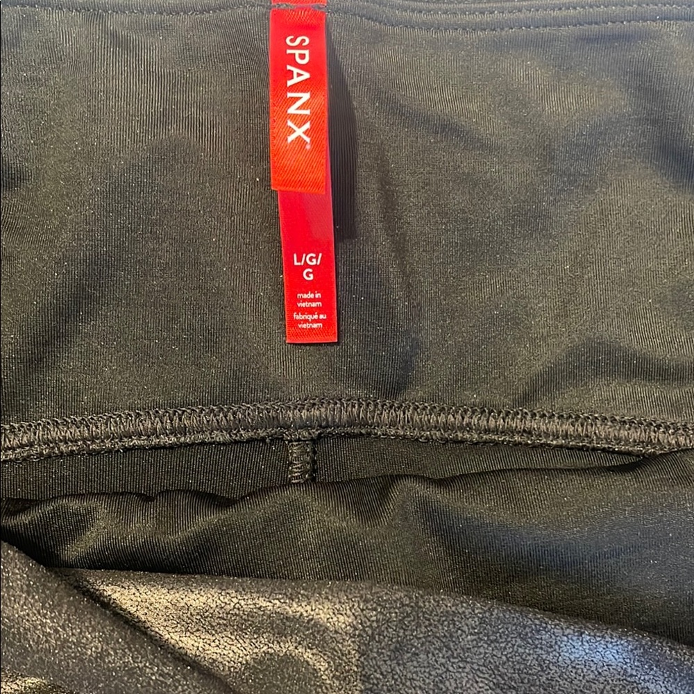 Spanx Faux Leather Black Leggings
